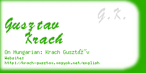 gusztav krach business card